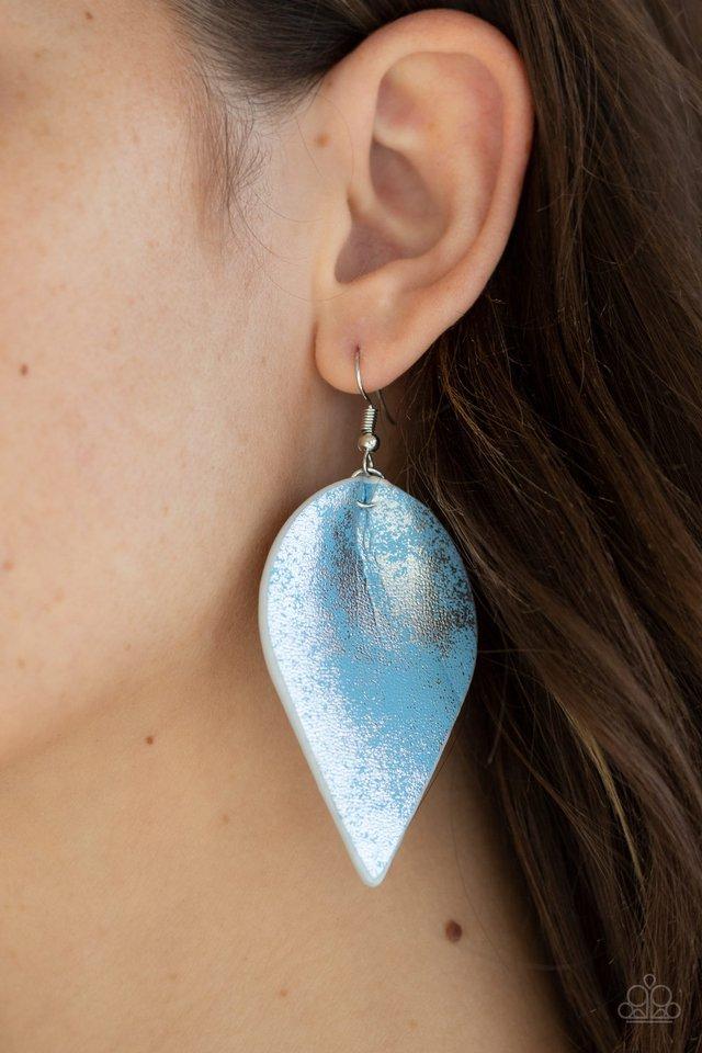 Enchanted Effervescence - Blue Iridescent Earrings - Paparazzi