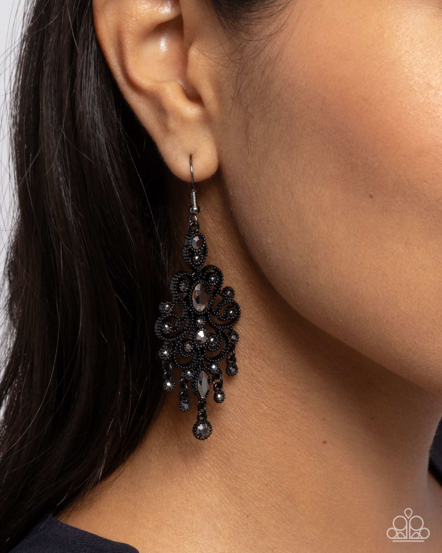 Paparazzi Chandelier Celebration - Black Earrings