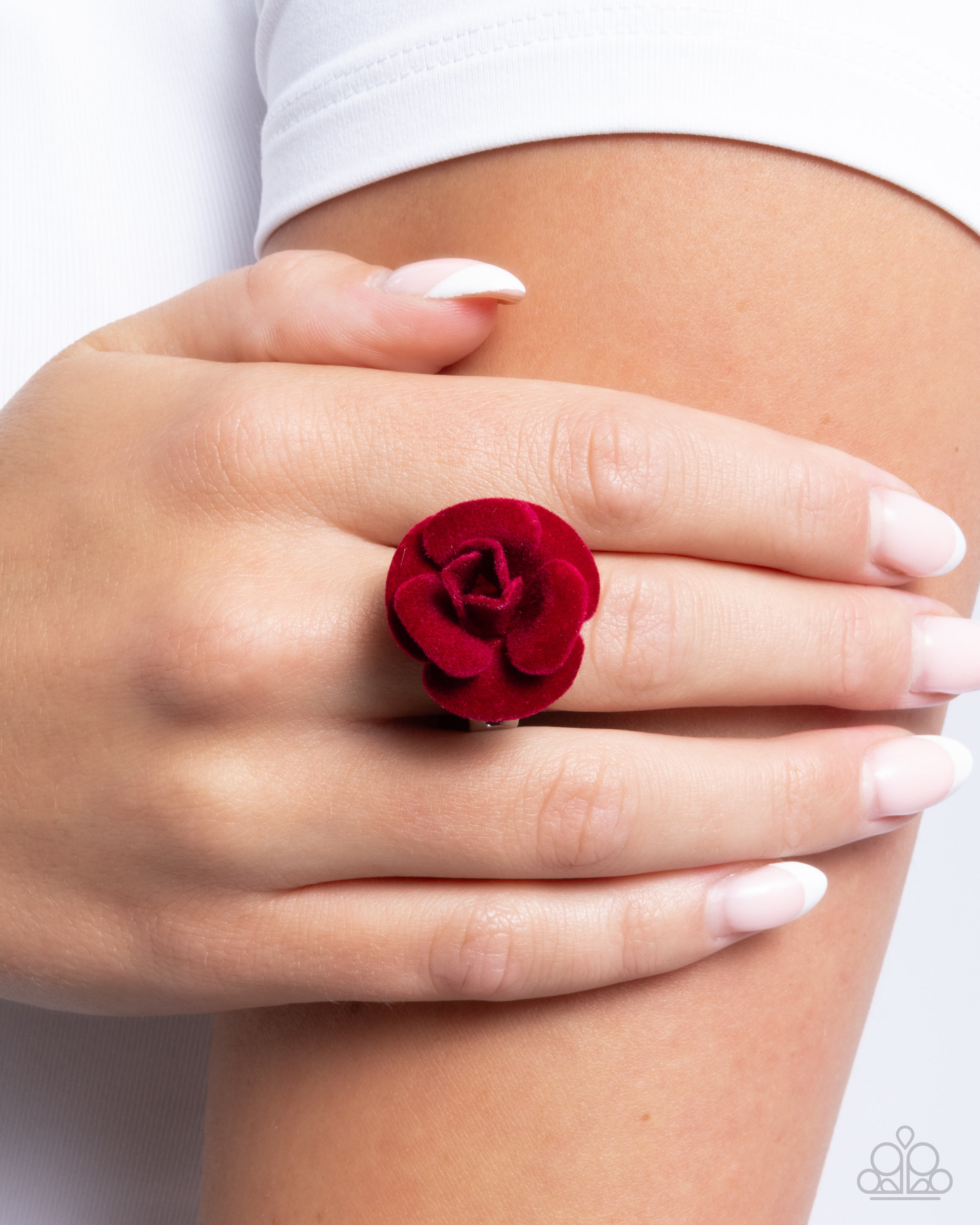 Paparazzi Relaxed Rosette - Red Flower Ring