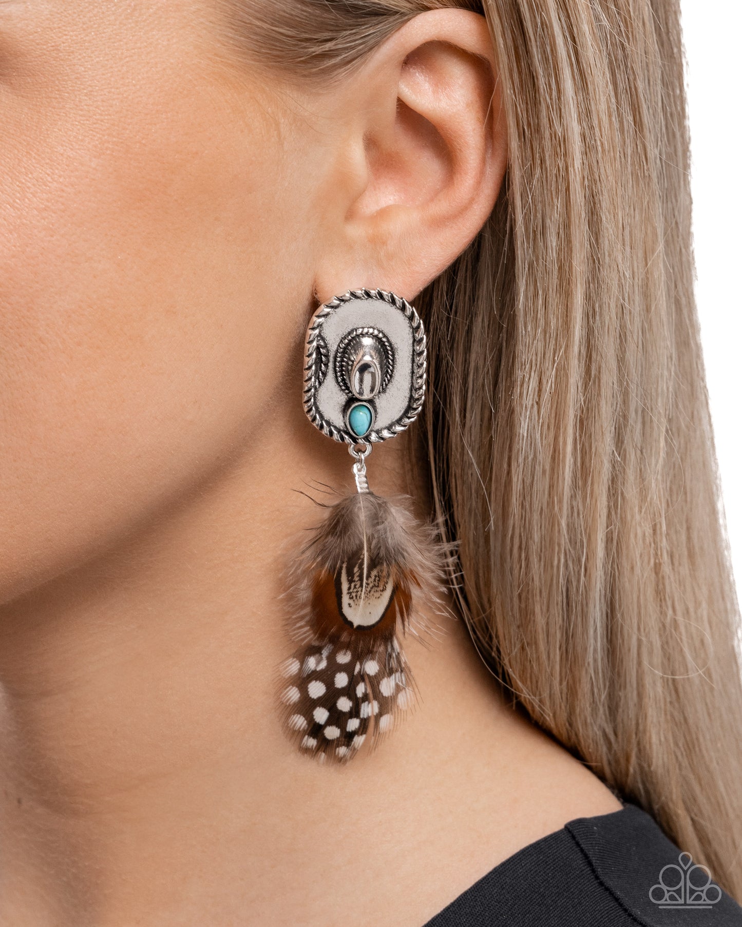 Paparazzi Feathered Fairy Tale - Brown Earring