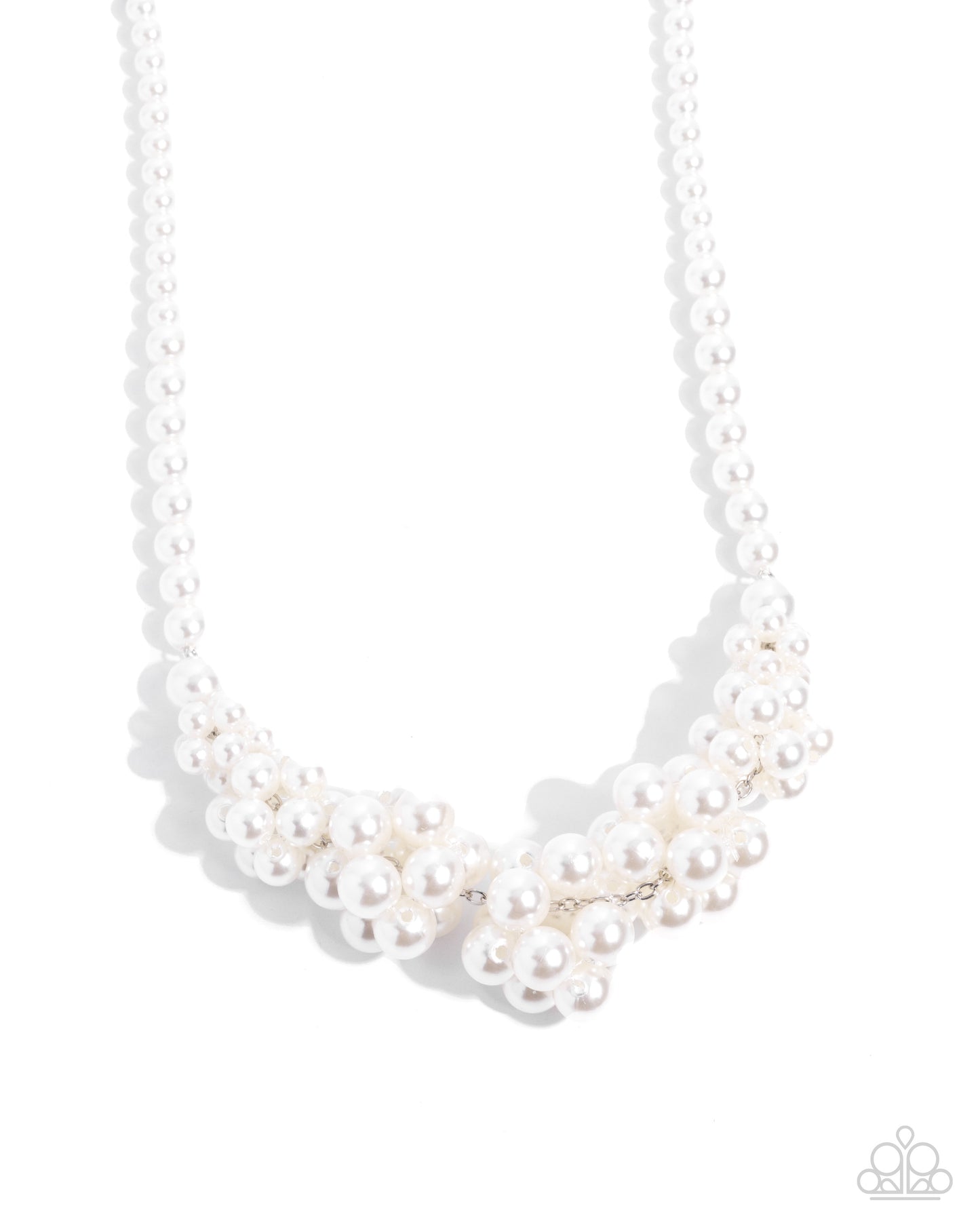 Paparazzi Austen Adornment - White Necklace