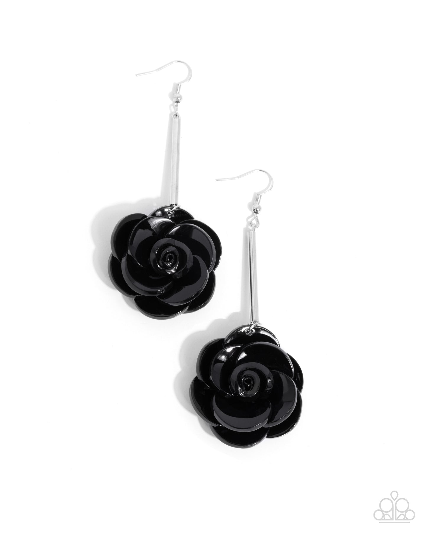 Paparazzi Saccharine Sprig - Black Earrings