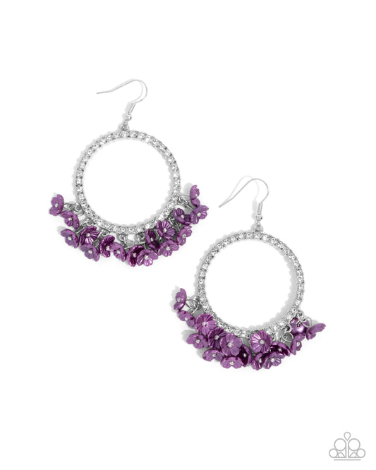 Paparazzi Wreathed Wisteria - Purple Earrings