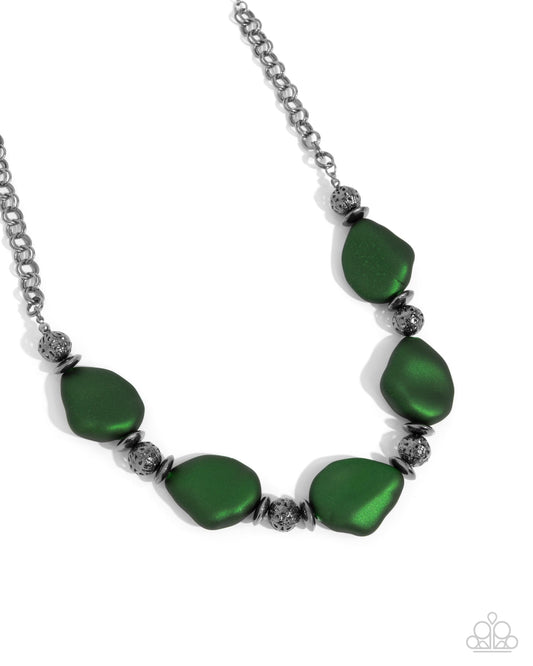 Paparazzi Refulgent Reformation - Green Necklace