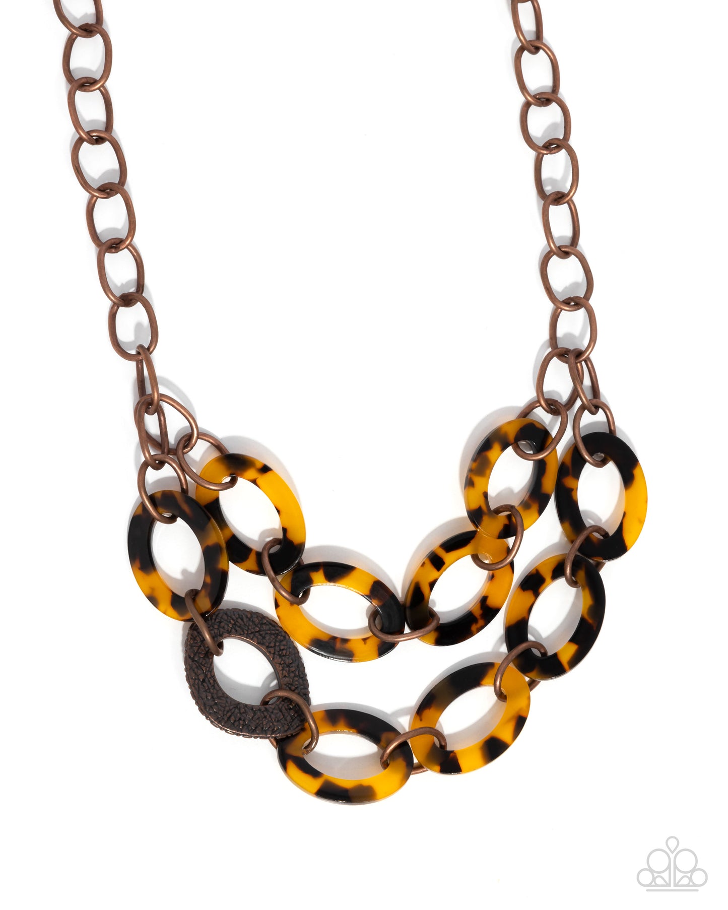 Paparazzi Patterned Presto - Copper Necklace