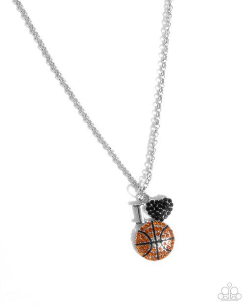 Paparazzi Basketball Balance - Orange Necklace