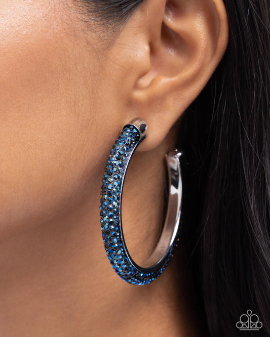 Paparazzi Chiseled Crescendo - Blue Earring