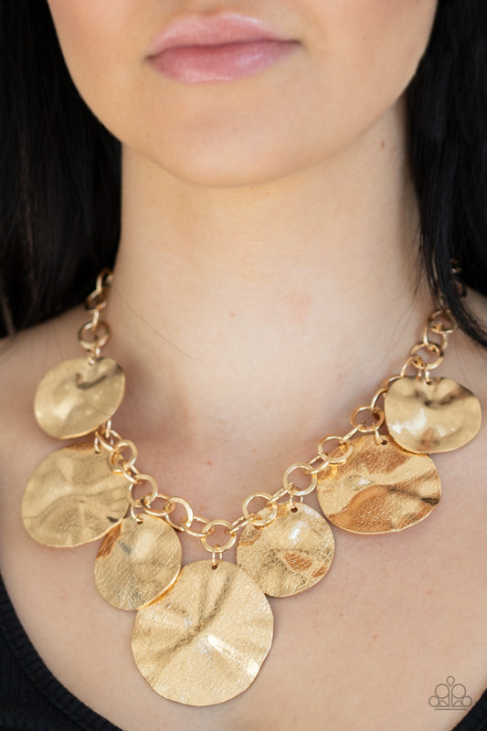 Paparazzi Barely Scratched The Surface - Gold Necklace - A Finishing Touch 