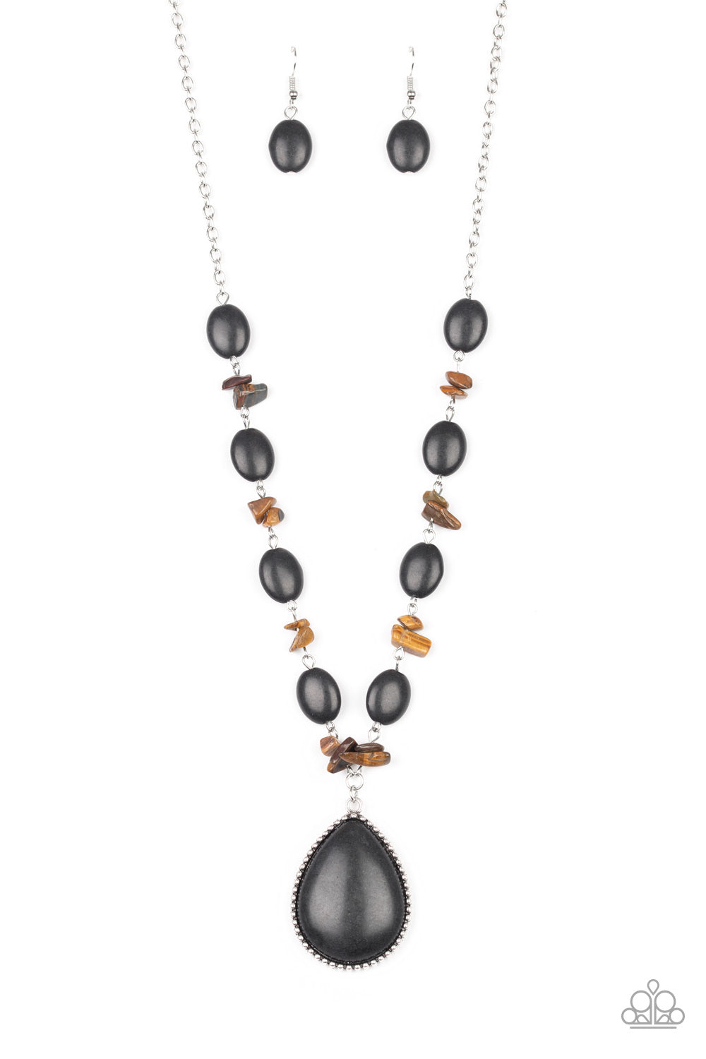 Black Stones,With Pearls,Black Tread,Thilagam&Square Moon,Stud Earrings  Design Matte Finish Necklace Set Buy Online