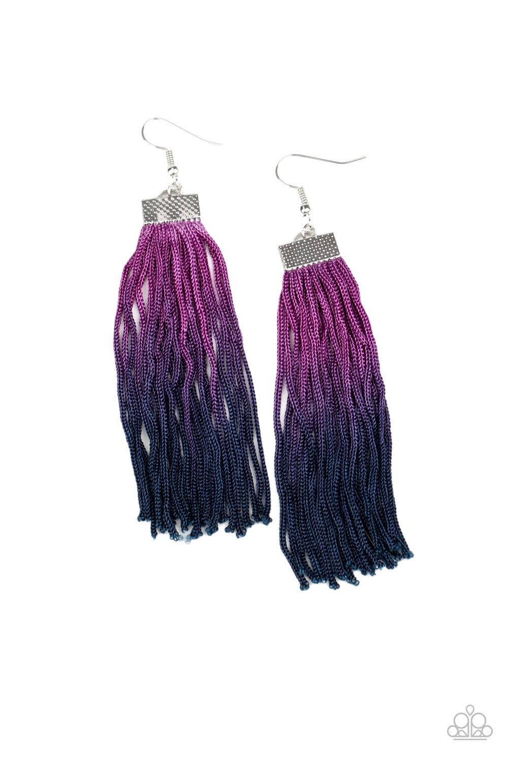 Purple on sale fringe earrings