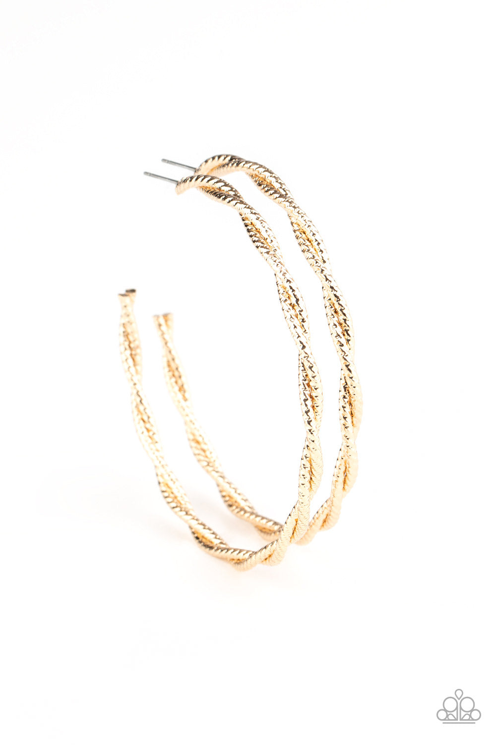 18K YELLOW DESIGNER GOLD CONTOURED & TWISTED HOOP EARRING - Roberto Coin -  North America