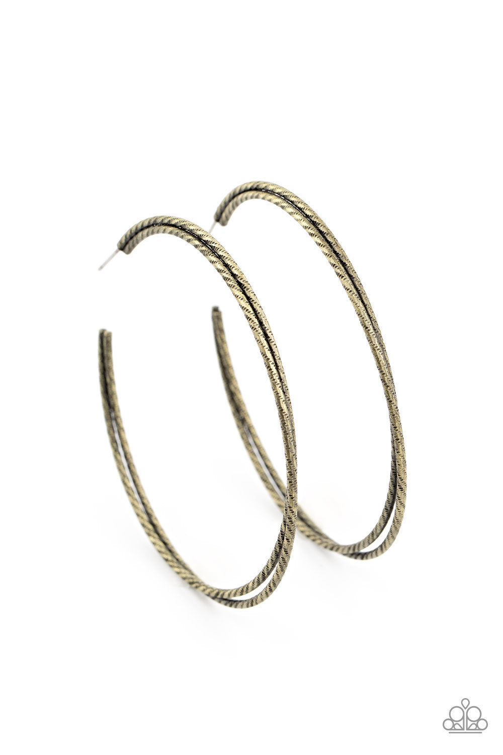 Paparazzi brass store hoop earrings