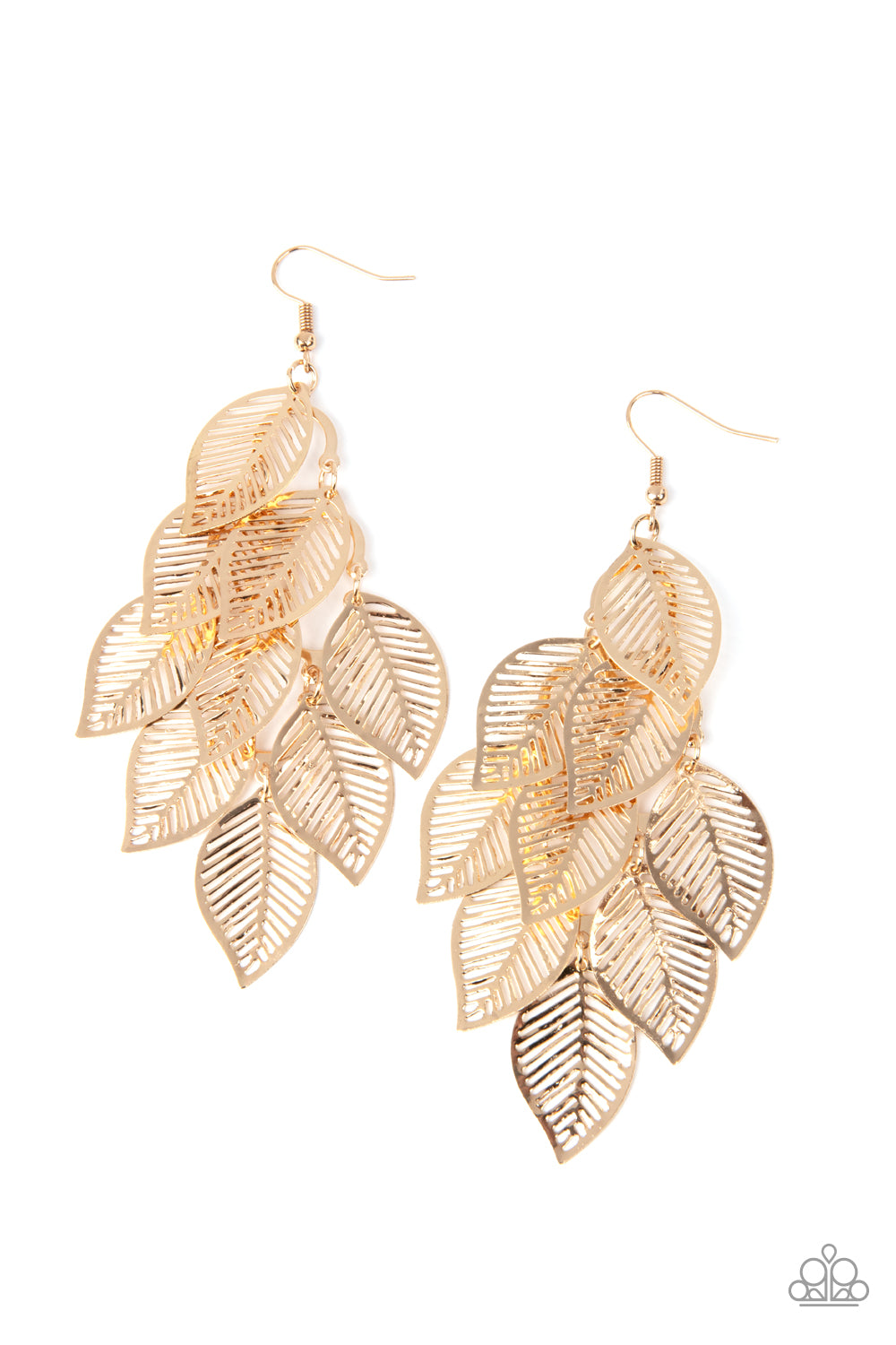 Paparazzi Limitlessly Leafy - Gold Earrings - A Finishing Touch Jewelry