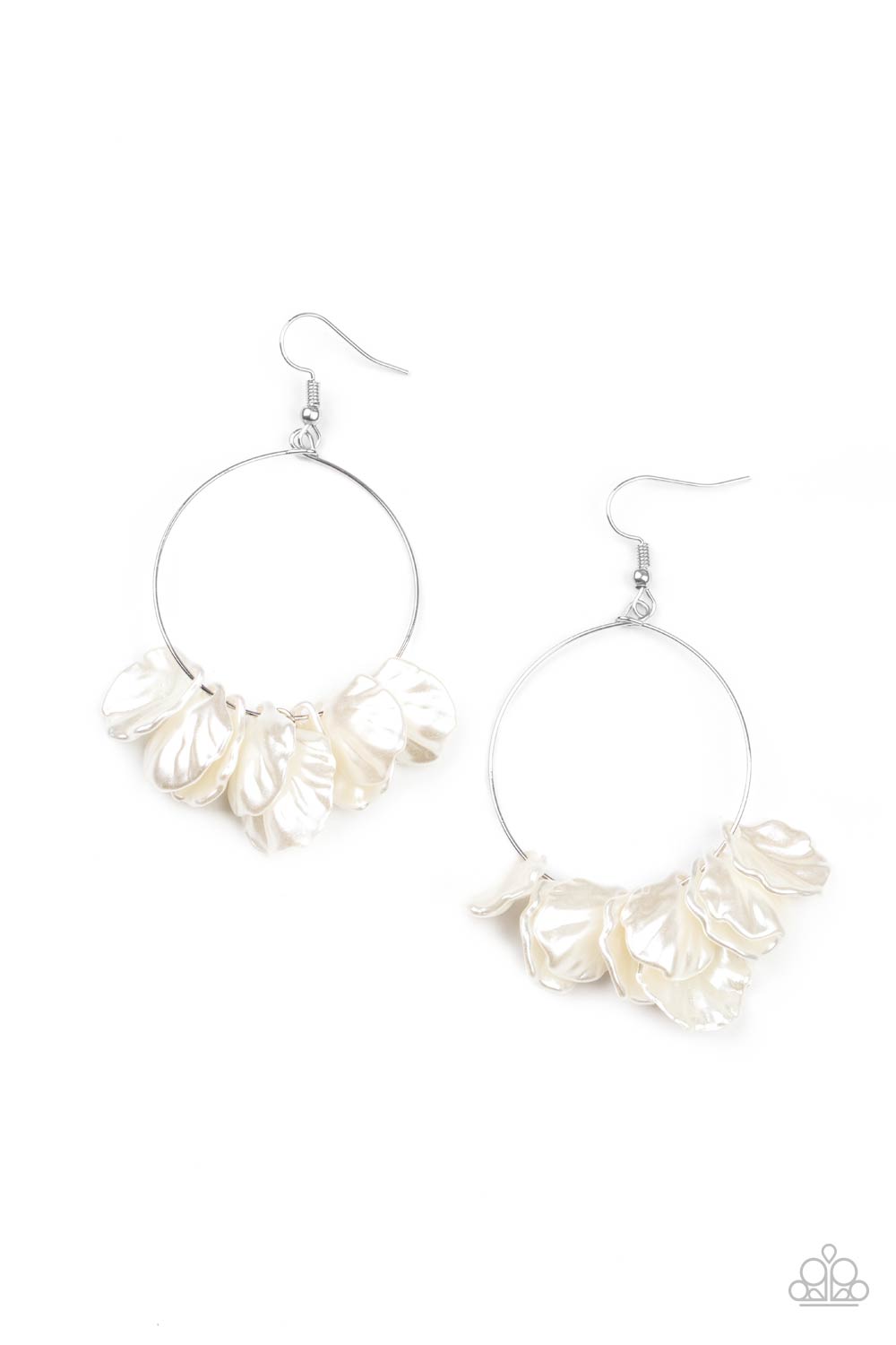 White seashell store earrings