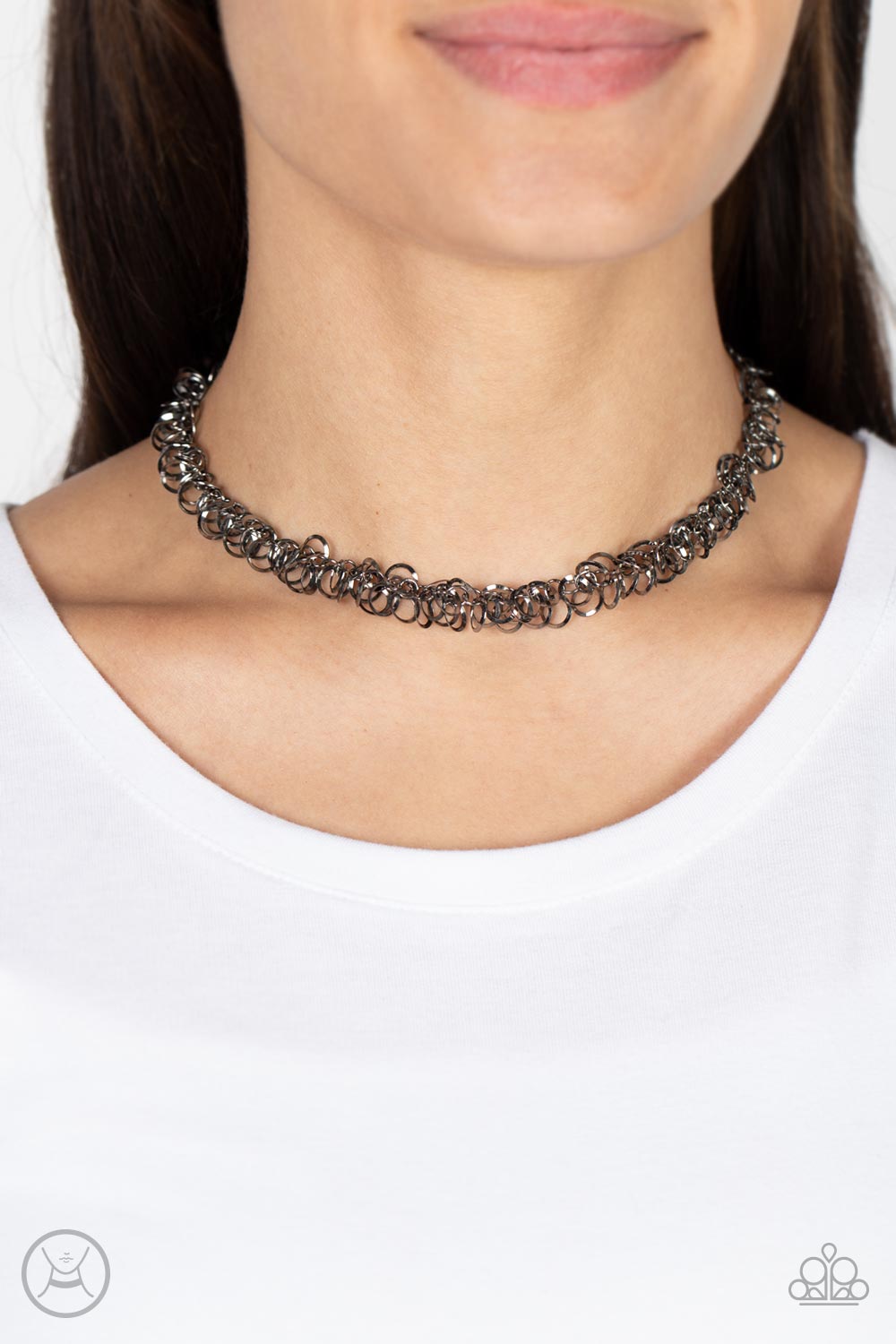 Cause a Commotion - Black Necklace - A Finishing Touch Jewelry