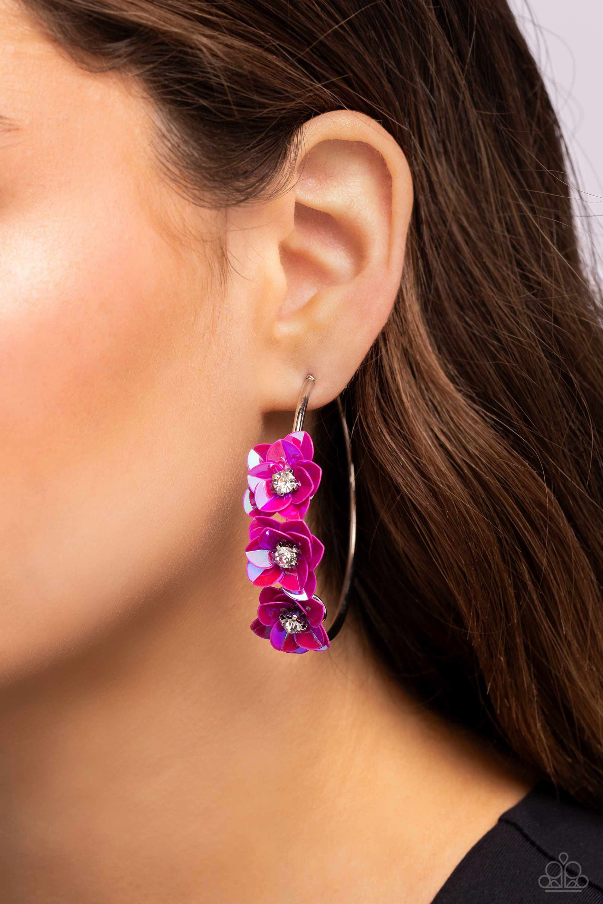 Hot pink on sale earrings paparazzi