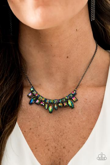 Paparazzi Wish Upon A ROCK STAR - Multi Oil Spill Necklace