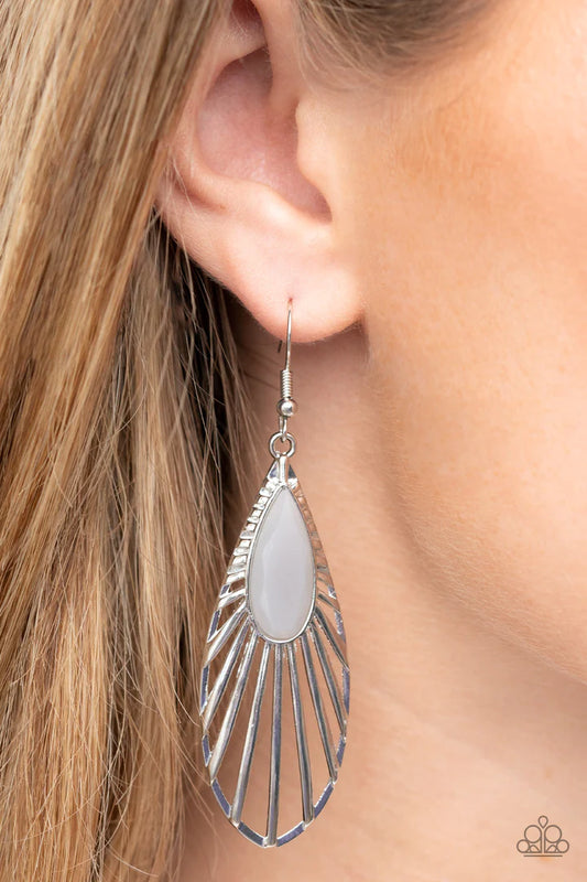 Paparazzi Wing-A-Ding-Ding - Silver Earrings