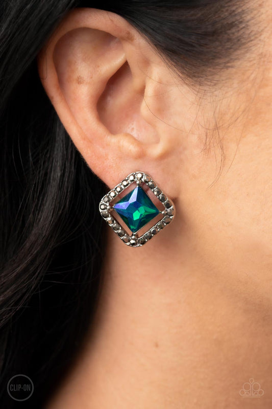 Paparazzi Cosmic Catwalk - Green Earrings - A Finishing Touch Jewelry