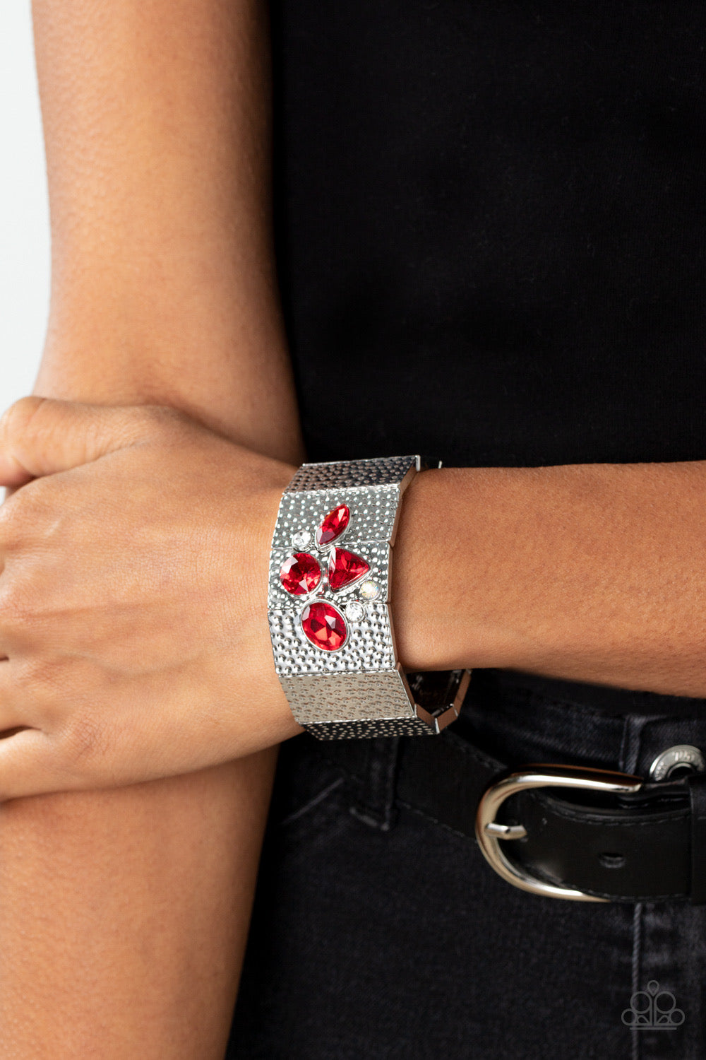 Paparazzi Flickering Fortune - Red Bracelet