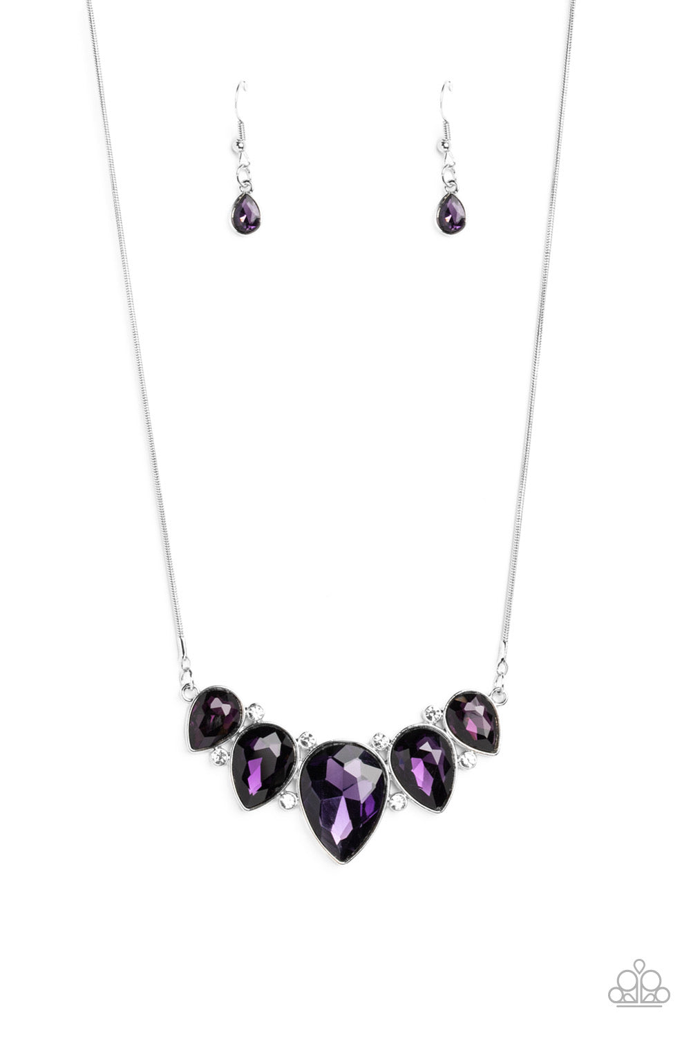 Purple Pendant Set - Pendant Set for Women - Birthday Gift for Girls -  Cherry Purple Crystal Pendant Necklace Set by Blingvine