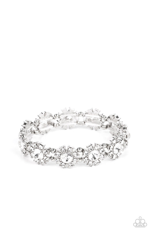 Paparazzi Premium Perennial - White Bracelet - A Finishing Touch Jewelry