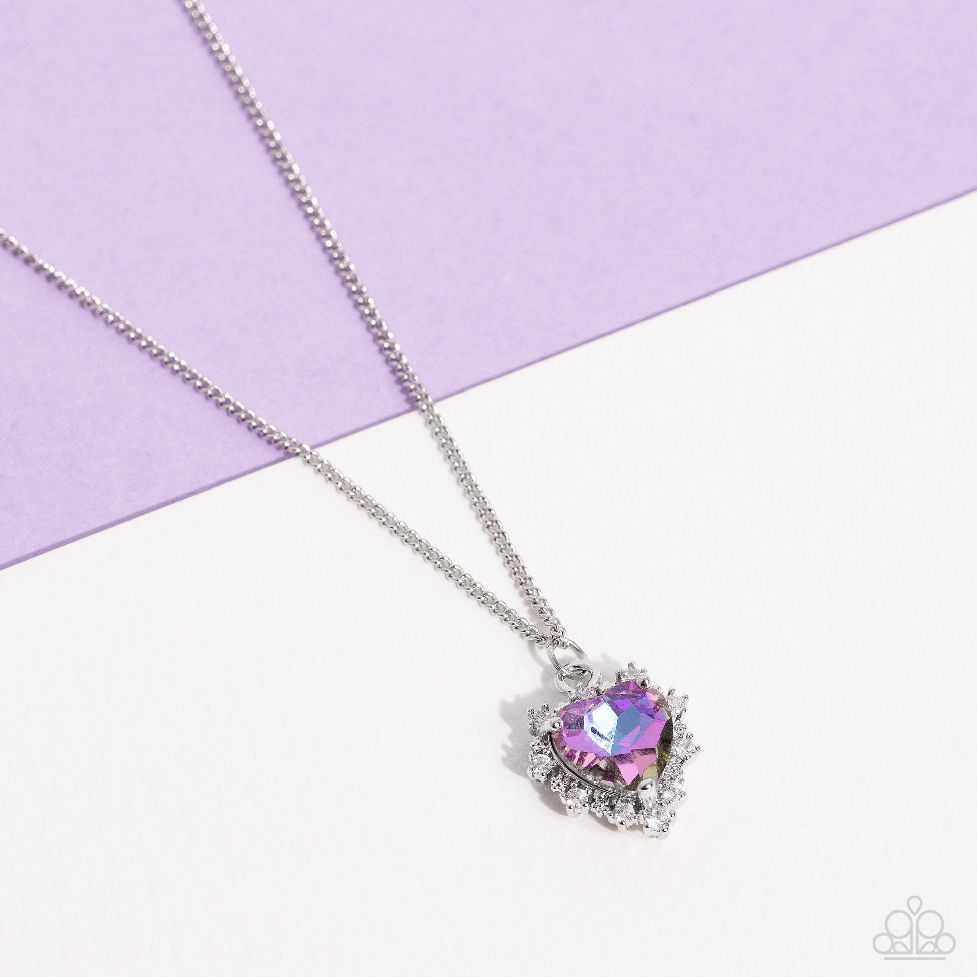 Purple heart necklace paparazzi sale