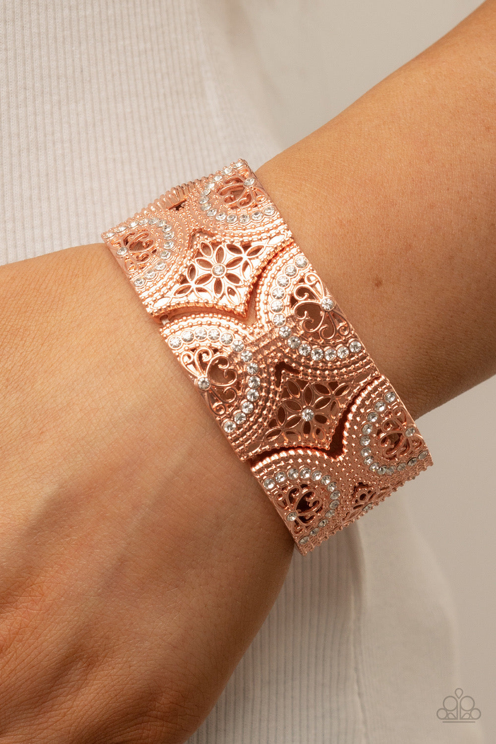 Paparazzi Wheeling and Dealing - Copper Bracelet -Paparazzi Jewelry Images