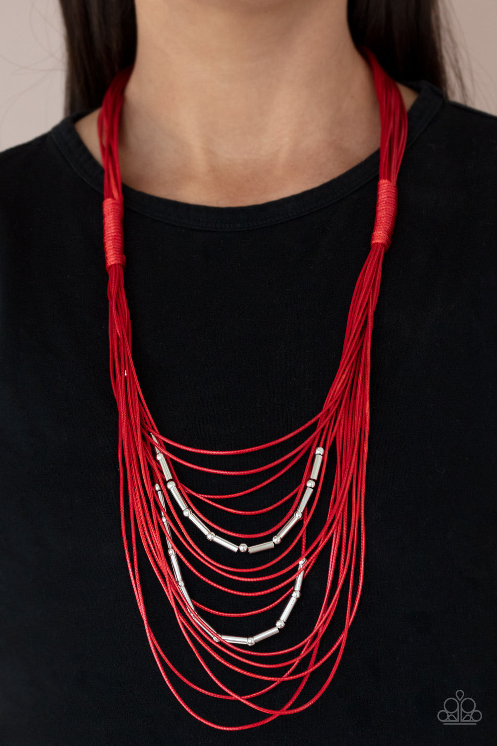 Red Cord Necklace/choker String of Fate Adjustable Cord 22K