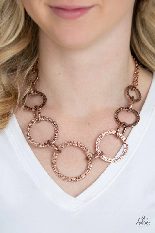 A Finishing Touch Jewelry Gimme The Glitz - Paparazzi State of The Heart Copper Necklace - 3 Piece Mystery Set