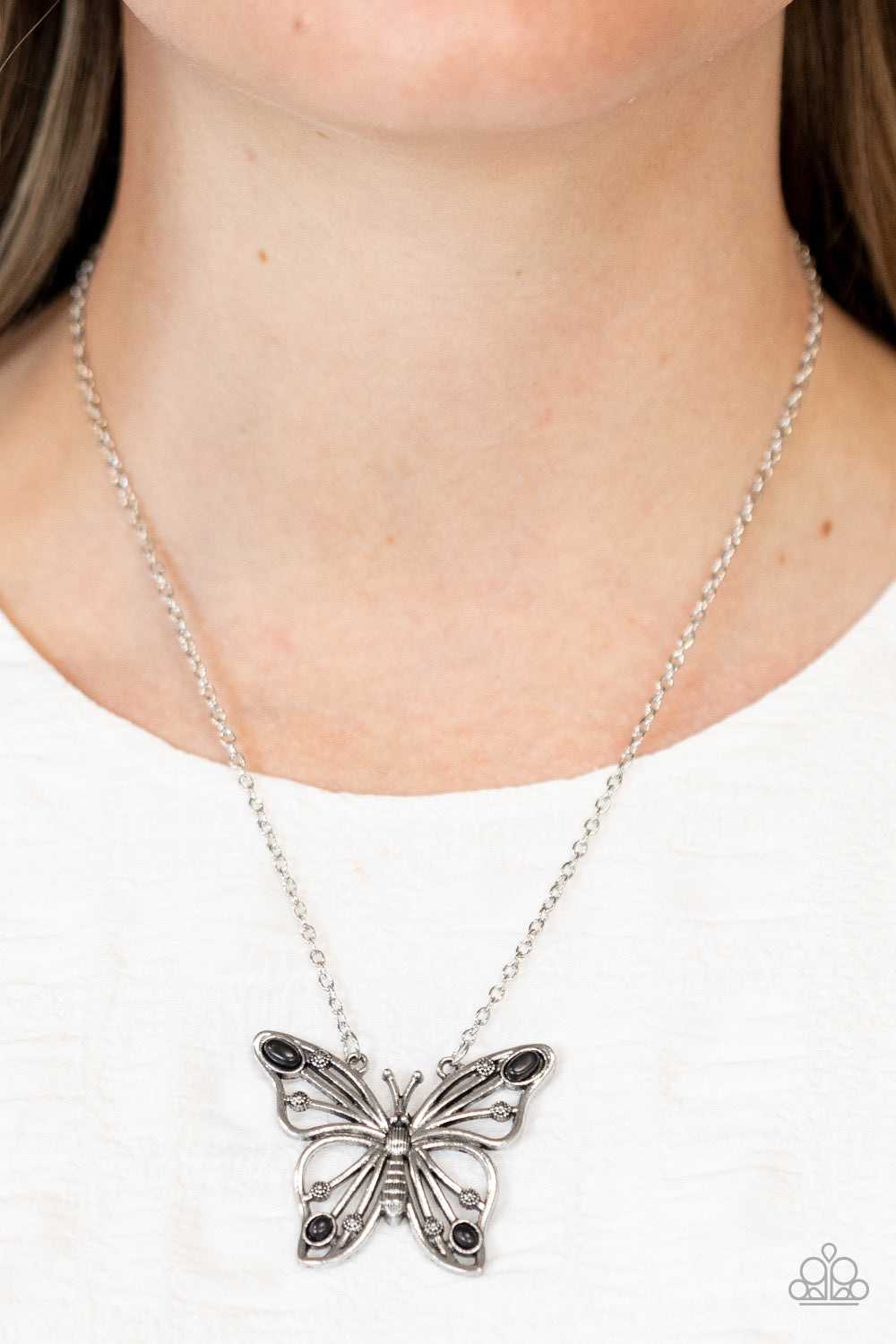 Paparazzi Badlands Butterfly - Black Necklace – A Finishing Touch Jewelry